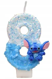 swieczka-urodzinowa-cyfra-osiem-8-stich-stitch-niebieska-impreza-urodziny