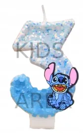 swieczka-urodzinowa-stich-stitch-aloha-cyfra-trzy-3-niebieska-urodziny