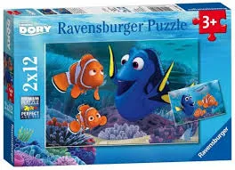 puzzle-ravensburger-2x12-elem-gdzie-jest-dory
