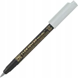 kuretake-pisak-marker-fudebiyori-metallic-silver