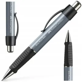 faber-castell-dlugopis-automatyczny-z-niebieskim-wkladem-grip-plus-szary