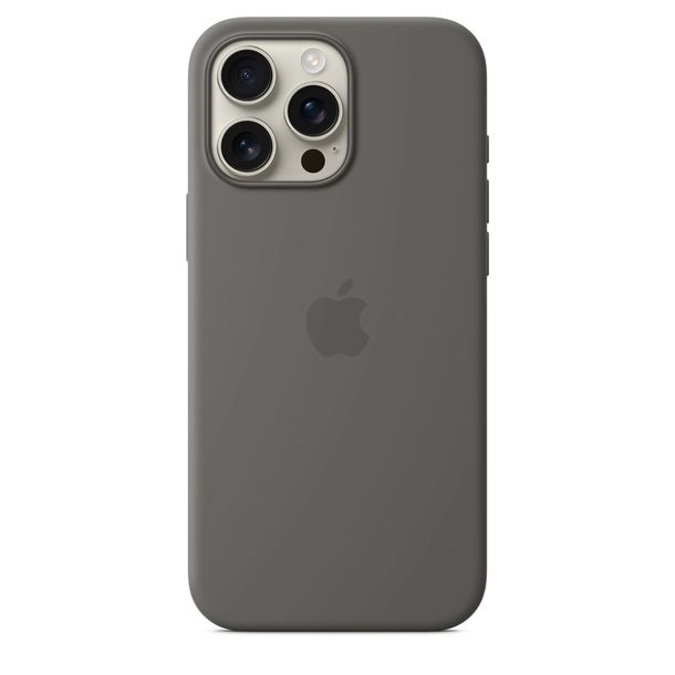 Silikonowe Etui Apple do iPhone 16 Pro Max z MagSafe - Górska Szarość