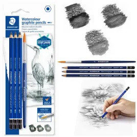 olowki-akwarelowe-do-szkicowania-zestaw-olowkow-staedtler-lumograph-pedzel