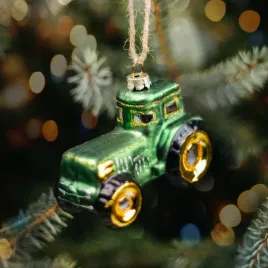 bombka-na-choinke-retro-traktor-zielony-szklana