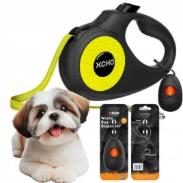 smycz-dla-psa-automatyczna-tasma-odblask-pojemnik-xcho-neon-5m-do-15kg-s