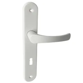 klamka-drzwiowa-72mm-biala-dlugi-szyld-klucz