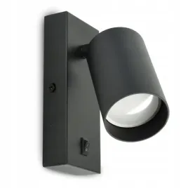 lampa-scienna-kinkiet-z-wlacznikiem-tuba-metal-spot-led-gu10
