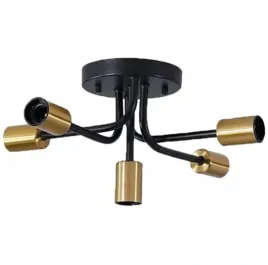 lampa-sufitowa-wiszaca-czarno-zlota-5xe27-60w