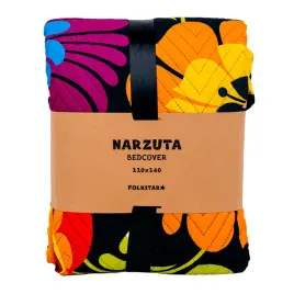 narzuta-na-lozko-folk-220x240-cm-wzory-lowickie-czarna
