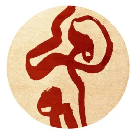 dywan-okragly-louis-de-poortere-craft-imperial-bezowo-czerwony-140-cm