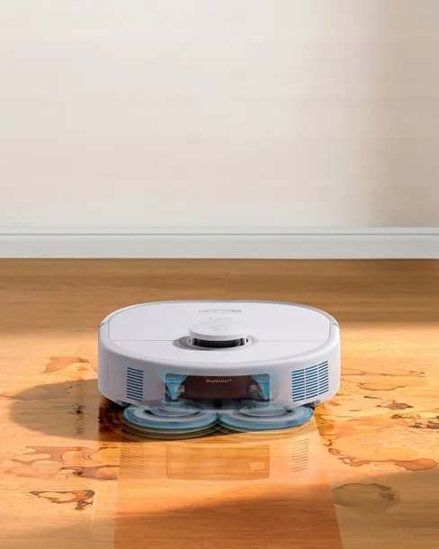 robot-sprzatajacy-eufy-robovac-x10-pro-bialy-komunikacja-komunikaty-glosowe-wskaznik-czystosci-filtra-wskaznik-ladowania-wskaznik-stanu-akumulatora-wskaznik-zapelnienia-worka-pojemnika