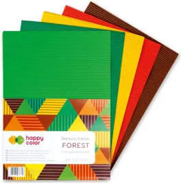 tektura-falista-deco-blok-papier-a4-happy-color-scrapbooking-5-ark-forest