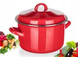 garnek-emaliowany-banquet-34l-20-cm-czerwony-z-pokrywka-do-gotowania-obiad