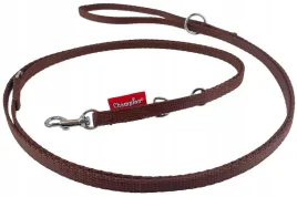 champion-smycz-dla-malego-psa-tasmowa-regulowana-225cm-tasma-10cm-brazowa