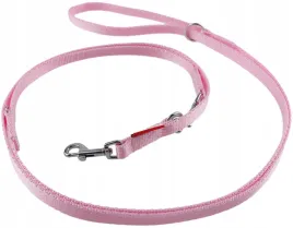 champion-smycz-dla-malego-psa-tasmowa-regulowana-225cm-tasma-13cm-rozowa