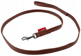 smycz-dla-malego-psa-tasmowa-klasyczna-120cm-tasma-13cm-champion-brazowa