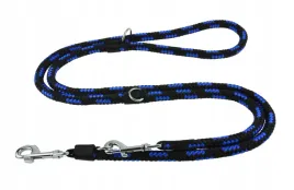smycz-dla-psa-linka-regulowana-gruba-25m-14cm-champion-czarna-niebieska