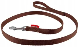 smycz-dla-psa-tasmowa-klasyczna-120cm-tasma-16cm-champion-brazowa