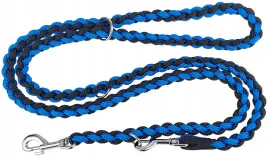 champion-smycz-dla-psa-linka-pleciona-regulowana-25m-25m-czarna-niebieska