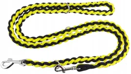 champion-smycz-dla-psa-linka-pleciona-regulowana-25m-czarna-zolta