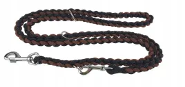 champion-smycz-dla-psa-linka-pleciona-regulowana-25m-czarna-brazowa
