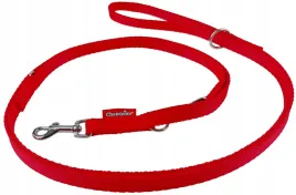 champion-smycz-dla-malego-psa-tasmowa-regulowana-225cm-tasma-13cm-czerwona