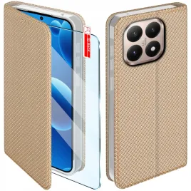 etui-magnet-do-xiaomi-15t-5g-zamykane-zlote-futeral-szklo-9h