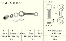 vesrah-korbowod-yamaha-yz-125-yz125-86-96-va6005-made-in-japan