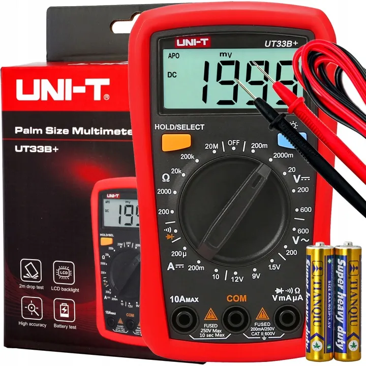 uni-t-ut33b-multimetr-do-domu-samochodu-auta-test-baterii-2x-aaa