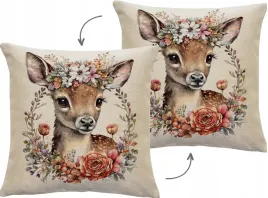 poszewka-sarenka-bambi-kwiaty-45x45-elegancka-gobelin-tkana-dekoracyjna
