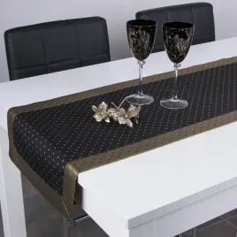 pas-bieznik-kropki-dekoracyjny-40x120cm-czarno-zloty-jakar