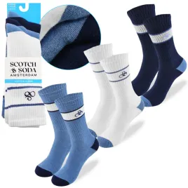 scotchandsoda-skarpety-meskie-dlugie-3-pary-bawelna-biale-niebieskie-41-46