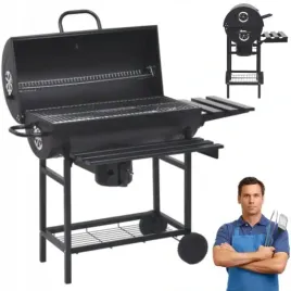 grill-weglowy-ogrodowy-beczka-pokrywa-popielnik-polki-przenosny