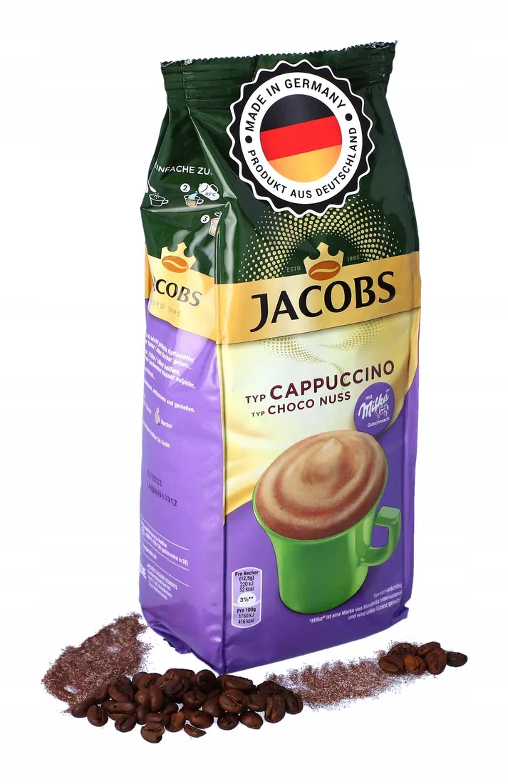 Jacobs Cappuccino Milka Choco Nuss 500g Orzech Czekolada Kawa