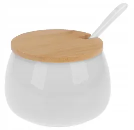 porcelanowa-cukiernica-bona-9-cm-biala-z-bambusowa-pokrywka-i-lyzeczka