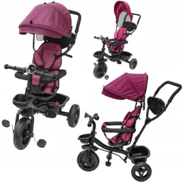 rower-trojkolowy-rowerek-pasy-wolne-kolo-wozek-rozowy-siedzisko-obracane360