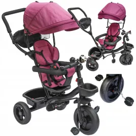 rower-trojkolowy-rowerek-pasy-wolne-kolo-wozek-siedzisko-obracane360-rozowy