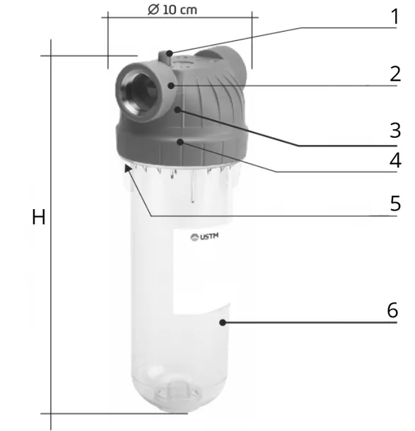 filtr-do-wody-korpus-obudowa-filtra-emi-1-gw-do-wkladow-filtrow-10-ustm-maksymalne-cisnienie-robocze-0-8-mpa