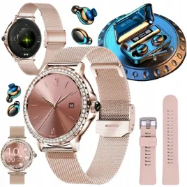 smartwatch-zegarek-damski-dubaj-l58-zloty-rozmowy-cisnienie-sluchawki-tws