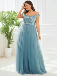 shein-ever-pretty-niebieska-tiulowa-sukienka-maxi-z-cekinami-3xl-82147
