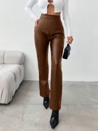 shein-brazowe-eleganckie-proste-spodnie-ekoskora-l-19657
