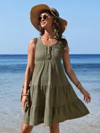 shein-oliwkowa-teksturowa-sukienka-ciazowa-falbany-waffle-m-55374
