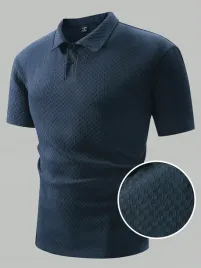 shein-granatowa-teksturowa-koszulka-polo-z-krotkim-rekawem-xl-89952