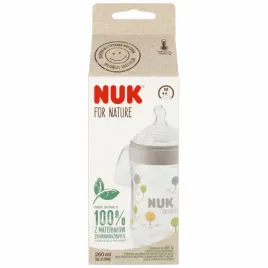 nuk-butelka-for-nature-260-ml-ze-smoczkiem-silikonowym-popielata