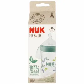 nuk-butelka-for-nature-260-ml-ze-smoczkiem-silikonowym-zielona