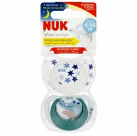 nuk-smoczek-star-day-night-silikonowy-6-18m-zielony