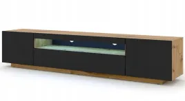 szafka-stolik-rtv-aura-200cm-szafka-dab-artisan-czarny-mat-loft-industrial