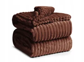 gruby-miekki-koc-z-mikrofibry-160x200-cotton-world-brazowy