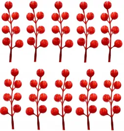 10x-swiateczna-jarzebina-bukiet-dekoracja-czerwone-kulki-stroik-8-cm