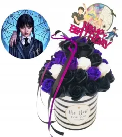 flower-box-duzy-kwiaty-mydlane-urodziny-z-wednesday-adams-prezent-happy